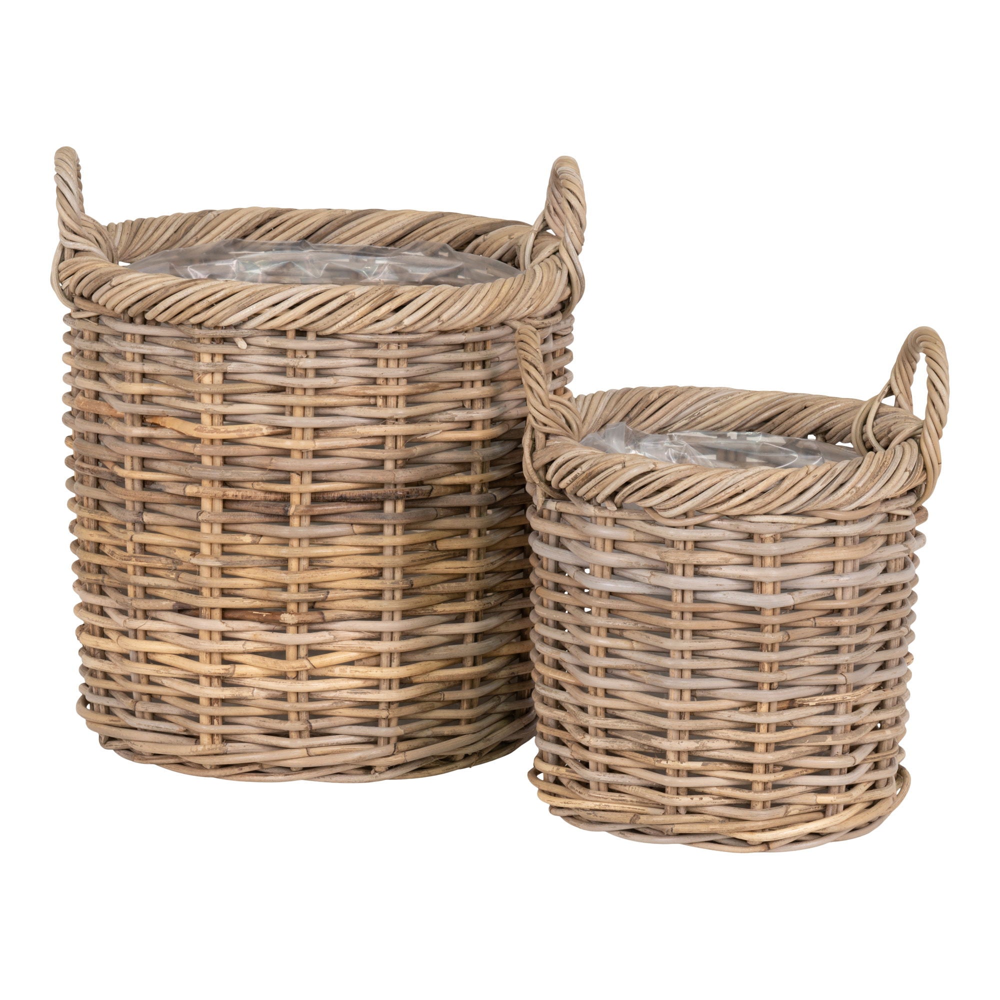 Gili – Aufbewahrungskörbe aus Kubu Rattan, natur, 2er-Set
